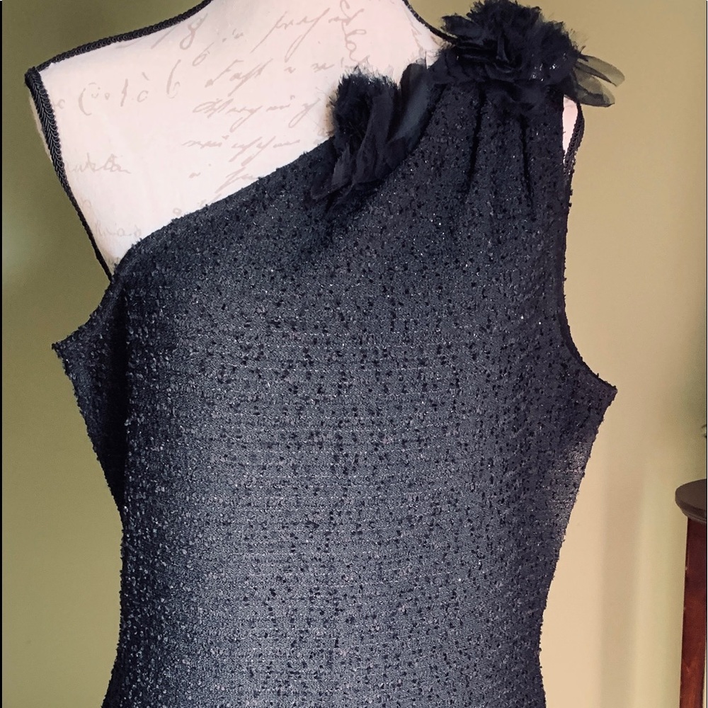 St. John One Shoulder Cocktail Dress